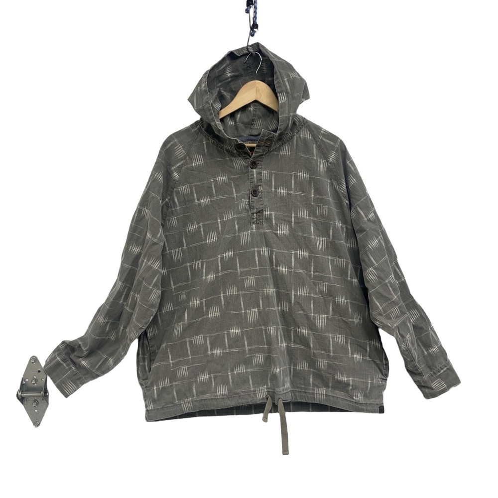 Northwest Territory‎ Hood Button Pullover Brown Beige Patterned XL Jacket Cotton